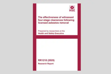 A review of RR1218 - The effectiveness of witnessed four-stage clearances following licensed asbestos removal.
